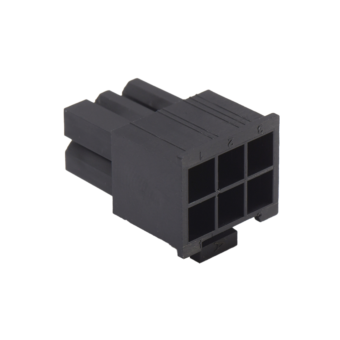 Pitch 4.2mm Male 双排 Housing 2X3Pin 黑色